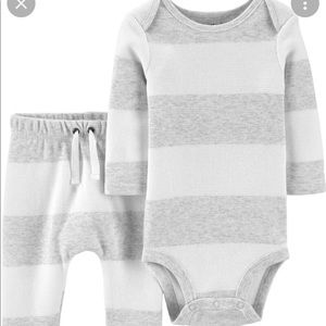 Carters 2-Piece Striped Thermal Bodysuit Pant Set